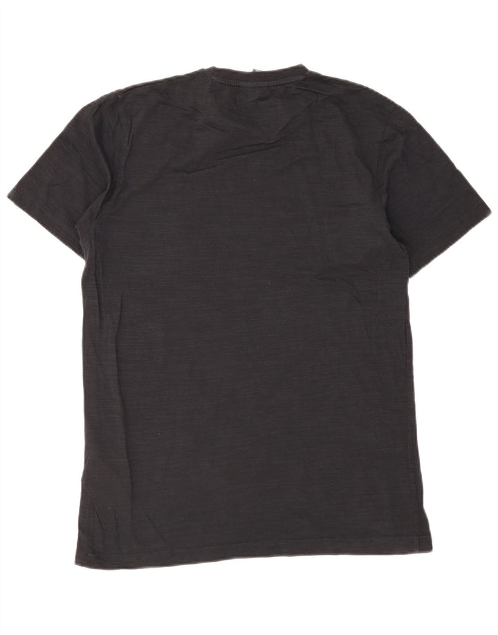 Ellesse Herre Grafisk T-Shirt Top Medium Sort Bomuld