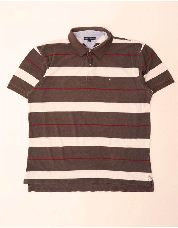 Męska koszulka polo Tommy Hilfiger 2XL w szare paski