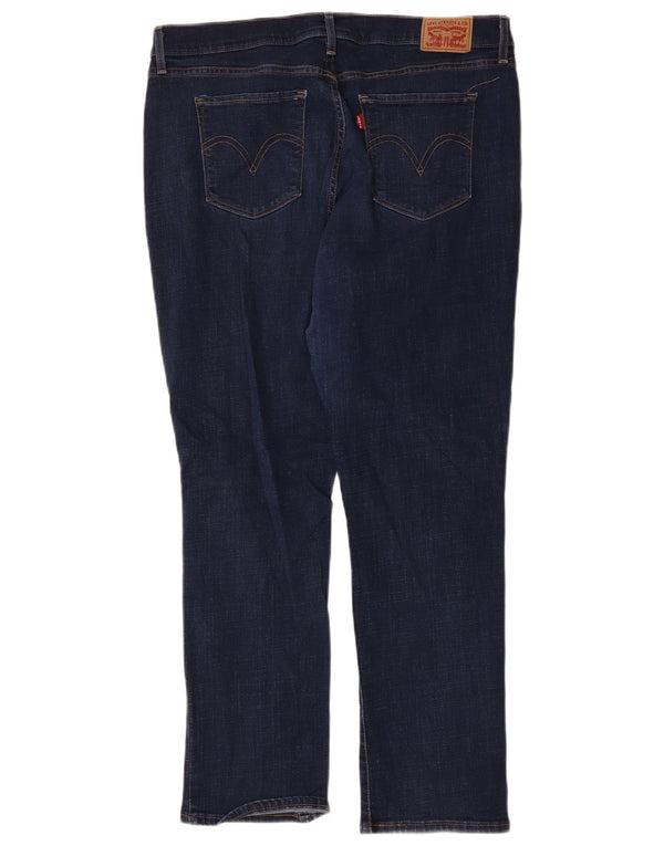 Levi's Jean droit taille haute pour femme US 16 2XL W33 L30 Bleu marine