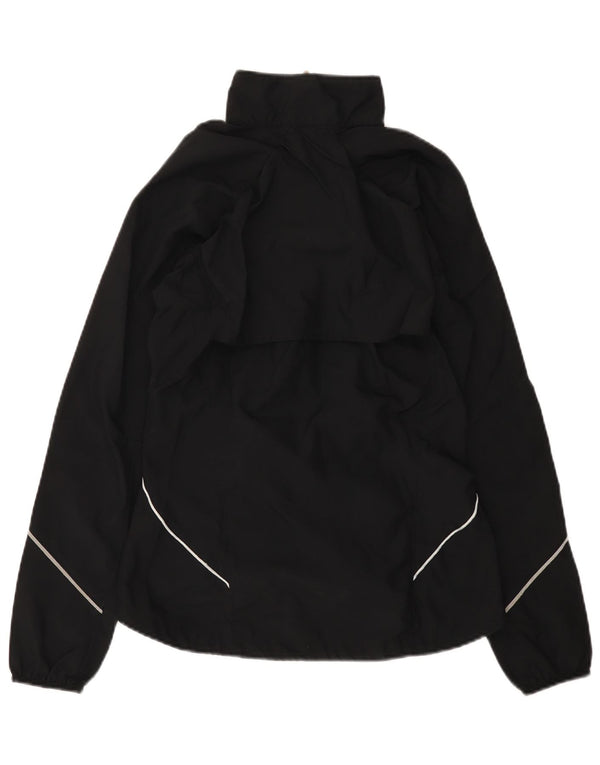 Nike Womens Tracksuit Top Jacket UK 16/18 Large Black Polyester