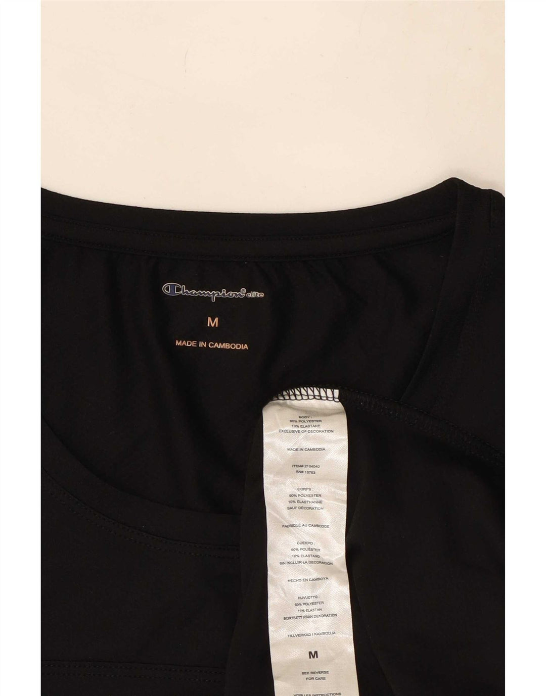 Champion Camiseta gráfica para mujer Top UK 12 Mediano Negro Poliéster