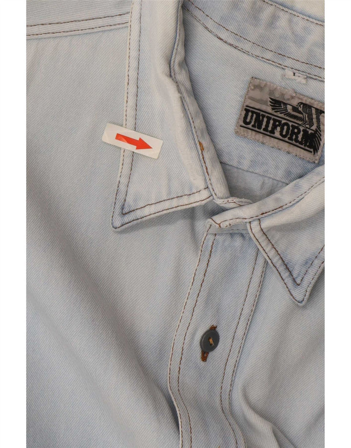 Uniform Mens Denim Shirt Large Blue