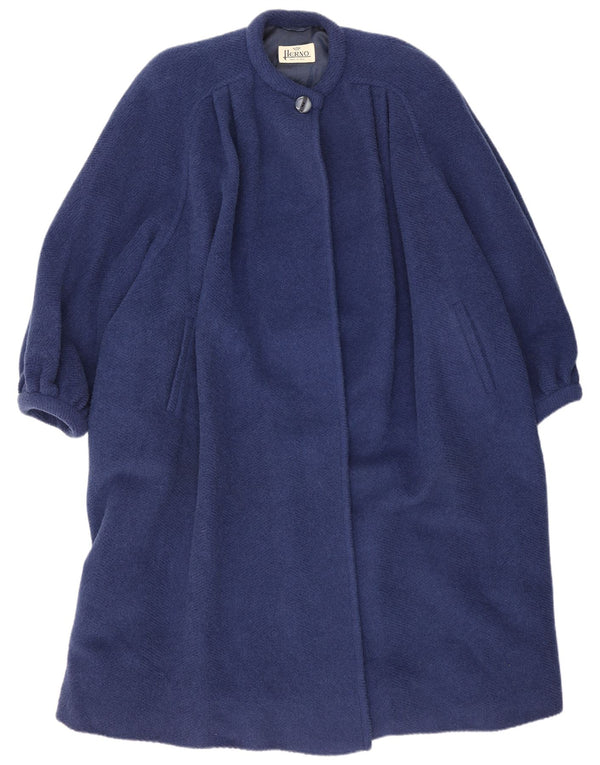 Herno Dame Oversized Overfrakke IT 42 Medium Blue Wool