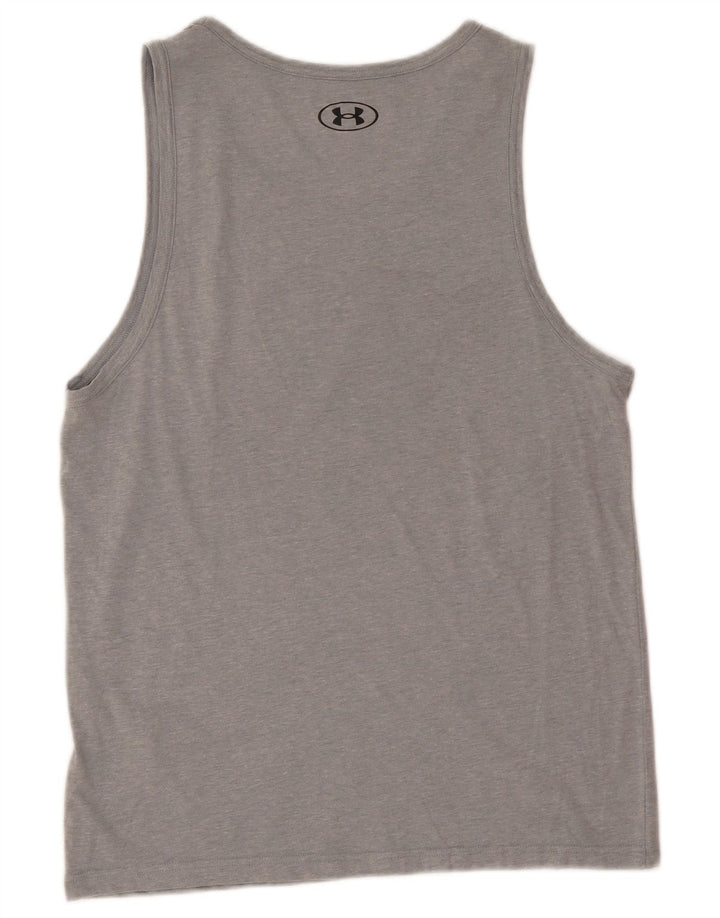 Under Armour Mens Graphic Vest Top Medium Grey Cotton