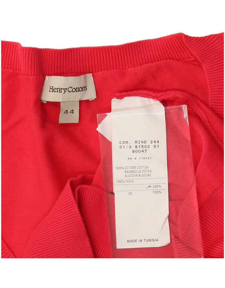 Henry s Dame Kortærmet V-hals sweater IT 44 Medium Rød