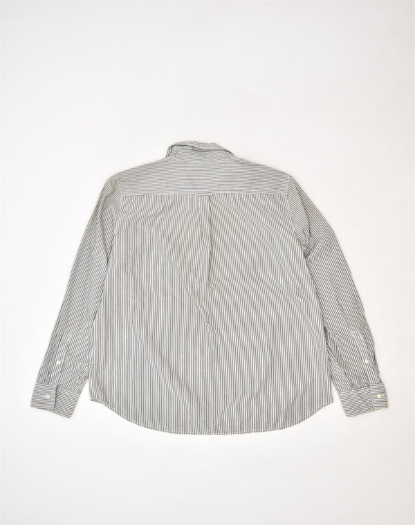 Camicia pullover da donna J. CREW UK 10 piccolo cotone gessato grigio