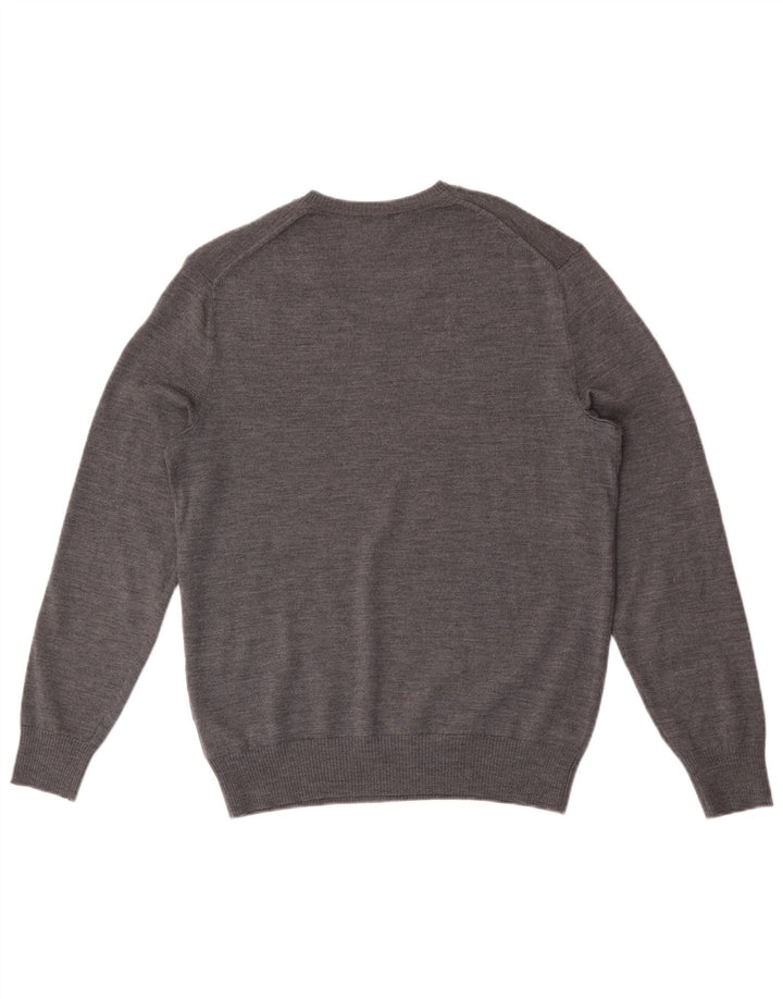 Gap Herre V-hals sweater Medium Grey Flecked Merino Wool