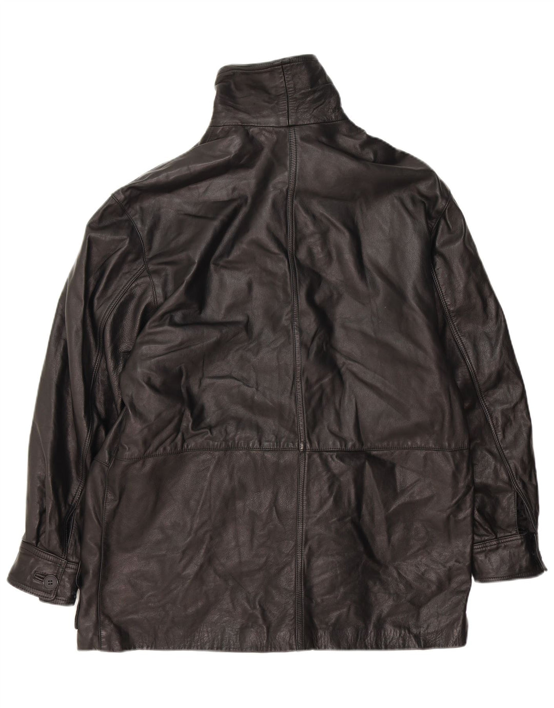 Vintage Mens Leather Jacket UK 40 Large Black Leather