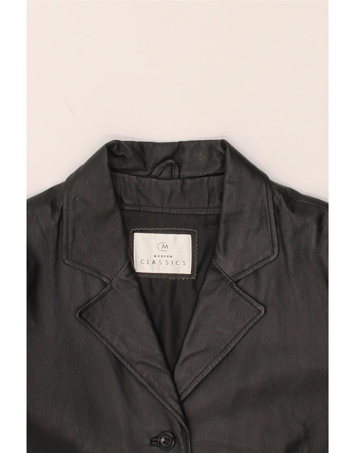 VINTAGE Womens Leather Jacket UK 14 Large  Black Leather Vintage Vintage and Second-Hand Vintage from Messina Hembry 