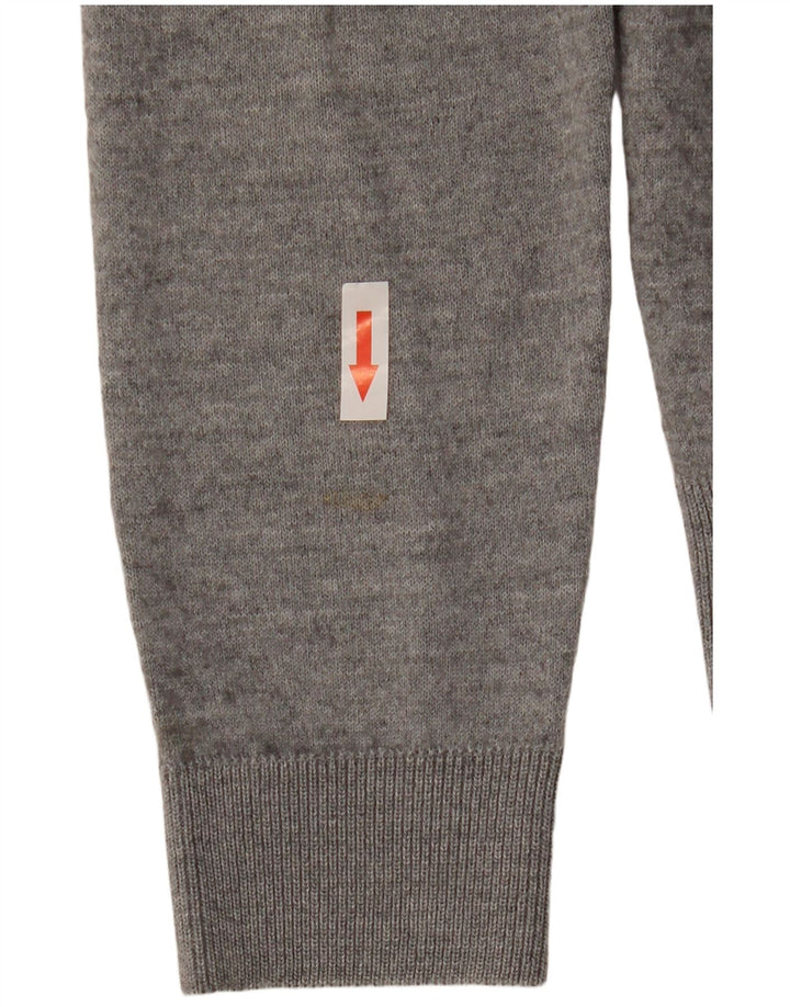 Zara Mens Cardigan Sweater Medium Grey Flecked