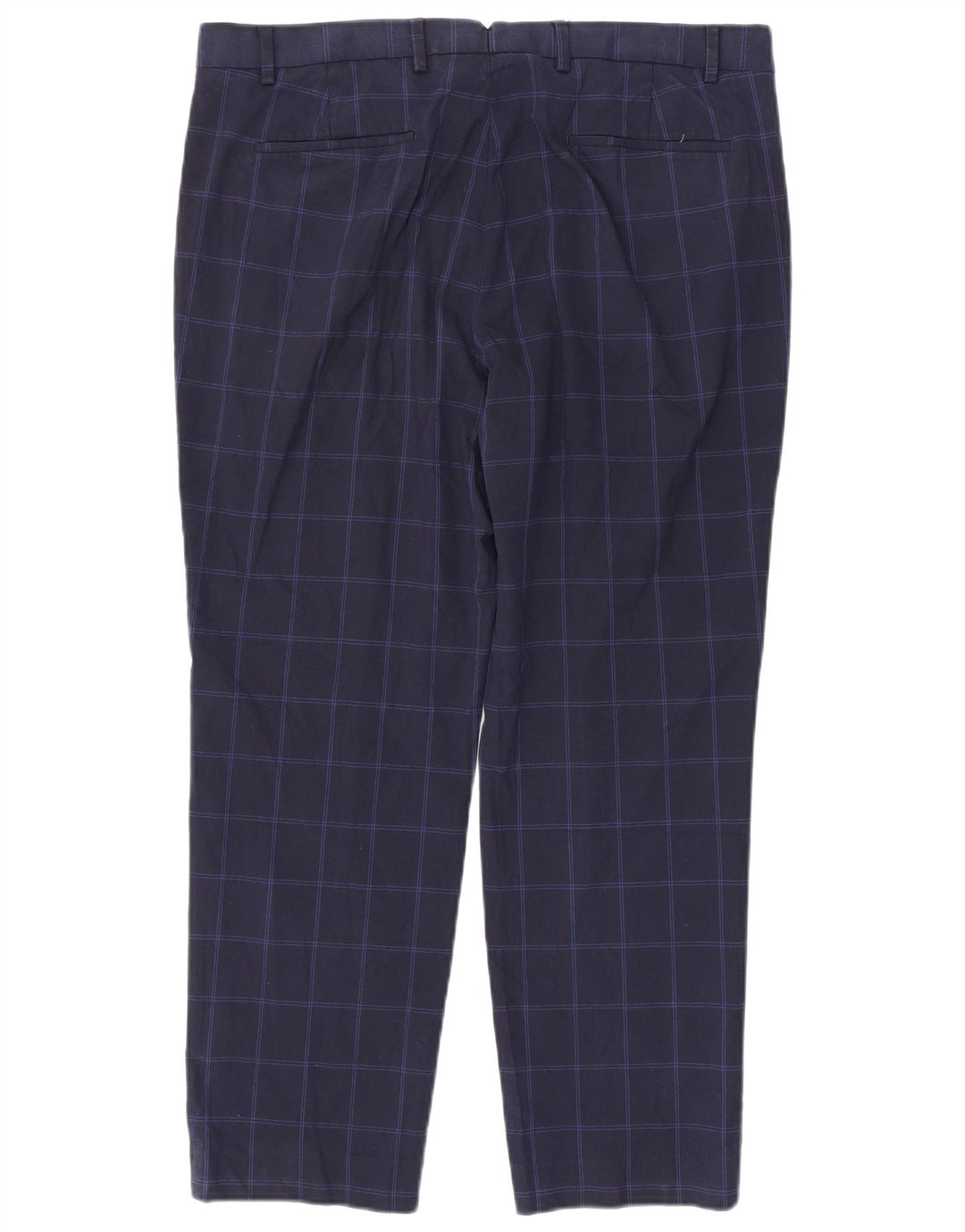 Marks & Spencer Herre Regular Fit Suit Bukser W38 L29 Navy Blue Check