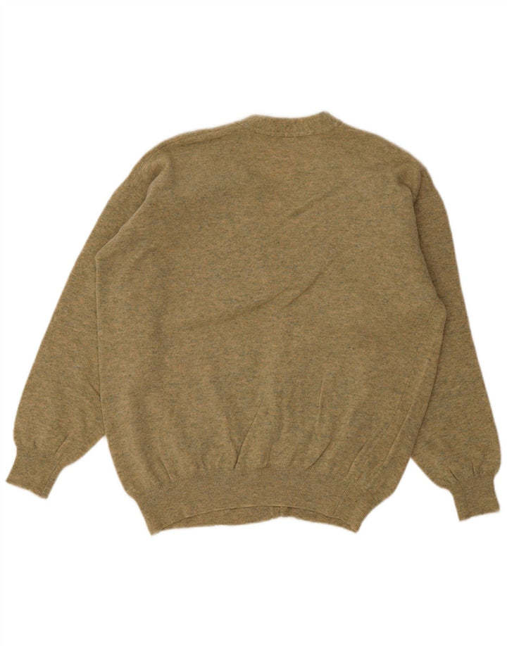 Vintage Mens Cardigan Sweater XL Green Wool