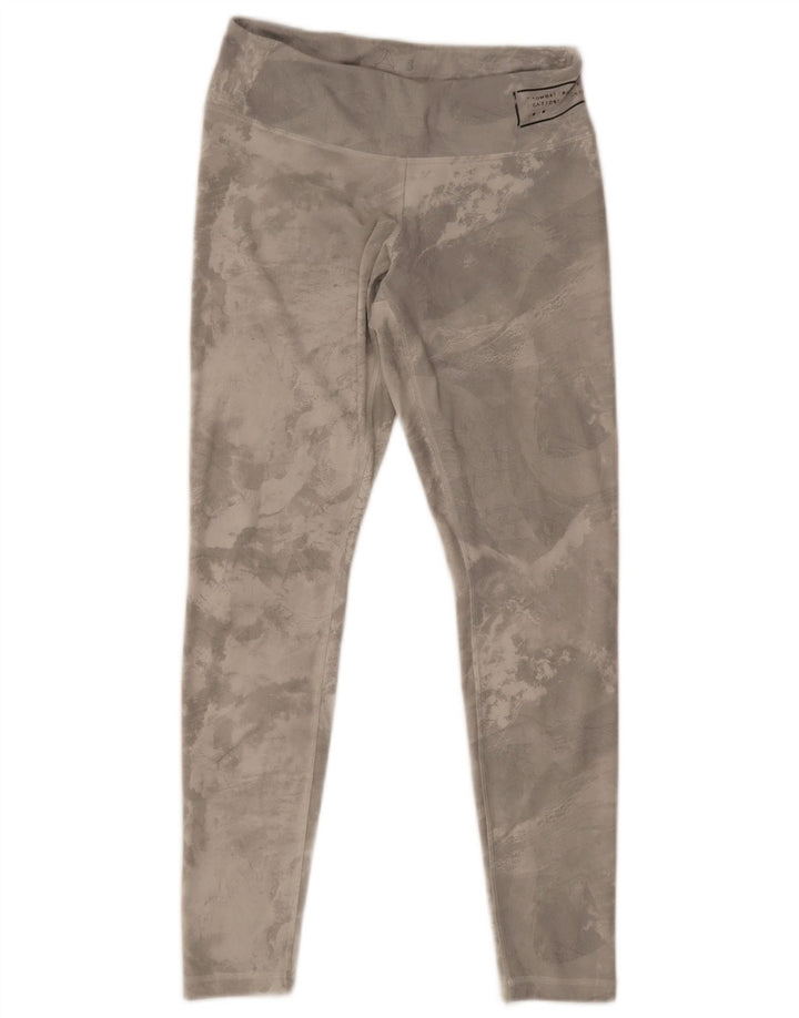 Reebok Womens Leggings UK 8/10 Small Grey Tie Dye