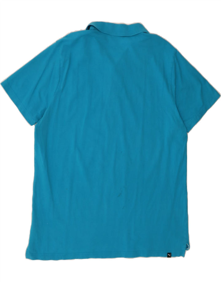 PUMA Mens Polo Shirt 2XL Blue Cotton Vintage Puma and Second-Hand Puma from Messina Hembry 