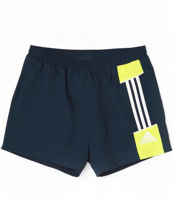 Adidas Mens Swimming Shorts Medium Navy Blue Colourblock Polyester