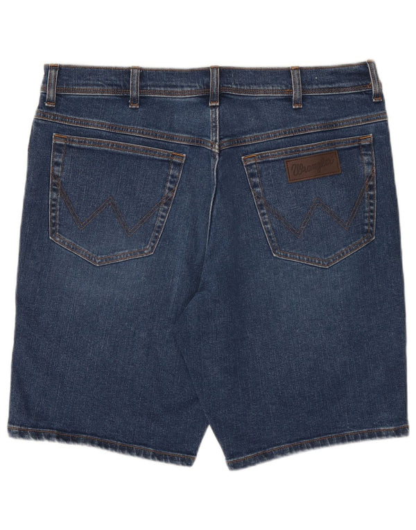 Wrangler Mens Denim Shorts W36 Large Navy Blue Cotton