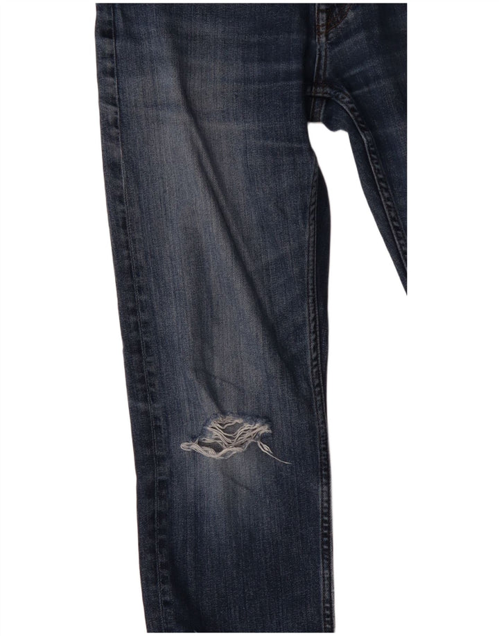 Gant Mens Distressed Slim Jeans W30 L32 Blue Cotton