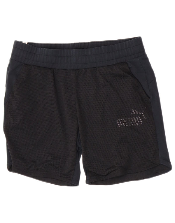 Pantaloncini sportivi da donna Puma UK 12 Medium Blu Navy Colourblock Poliestere