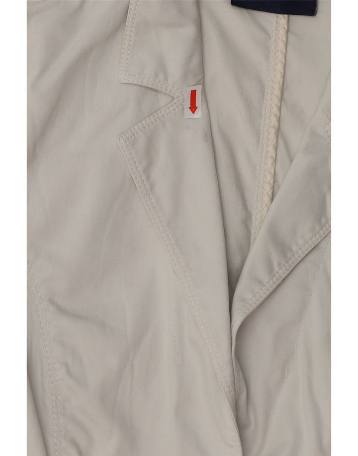 Giacca Blazer 3 Bottoni Donna TRUSSARDI IT 40 Small Cotone Bianco