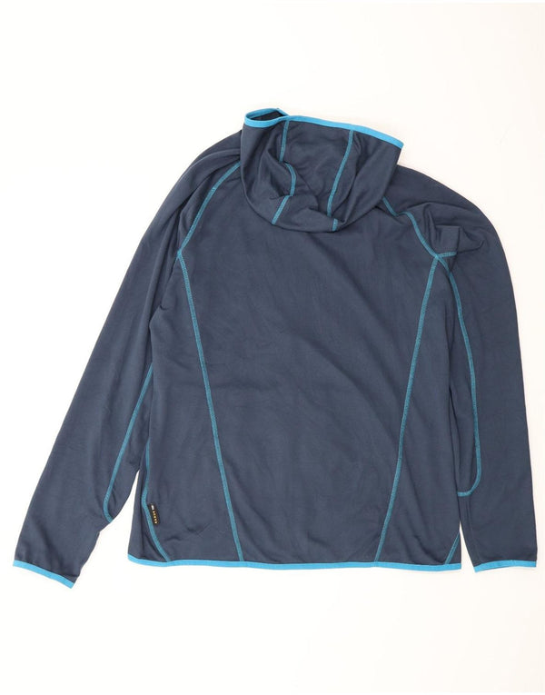 Jack Wolfskin Herren Zip Hoodie Pullover UK 44/46 XL Marineblau Polyester