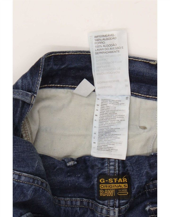 G-Star Mens Straight Jeans W36 L32 Blue Patchwork Cotton