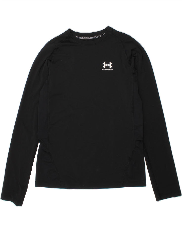 UNDER ARMOUR Boys Top Long Sleeve 11-12 Years Large Black Vintage Under Armour and Second-Hand Under Armour from Messina Hembry 
