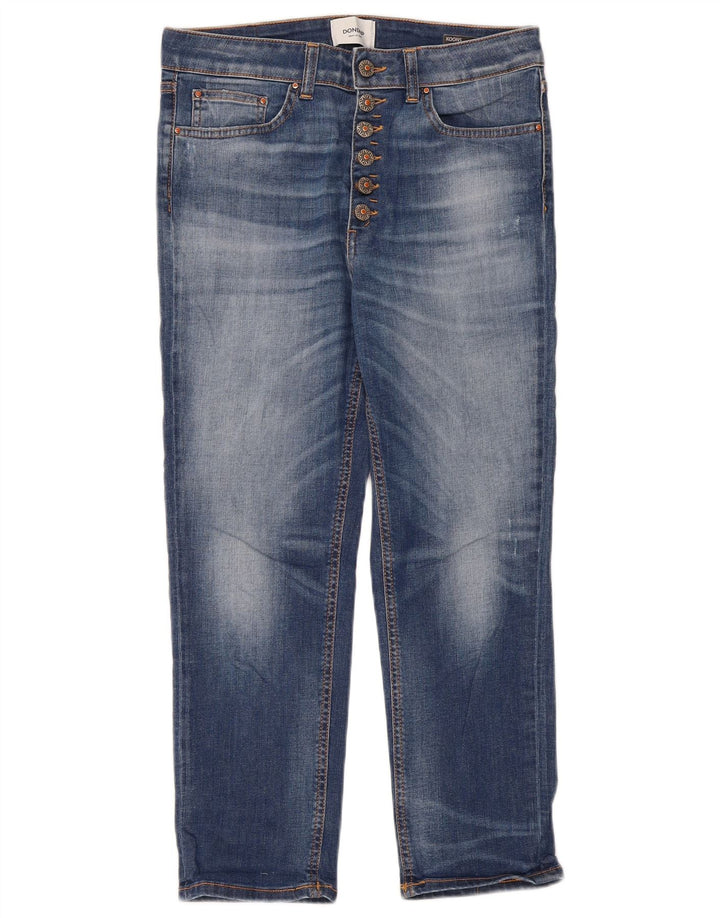 Dondup Womens Distressed Cropped Jeans W30 L25 Blue