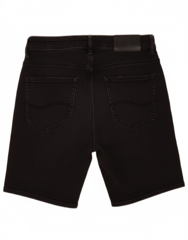 LEE Womens Denim Shorts W28 Medium Black Cotton