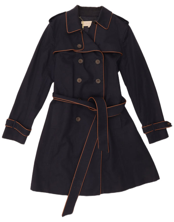 Trench da donna Hobbs UK 16 grande cotone blu navy