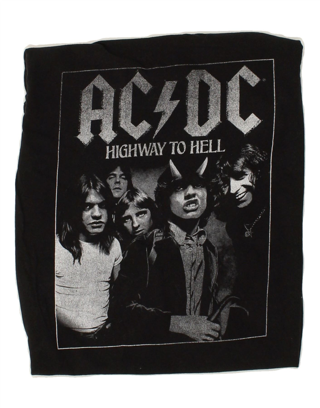 VINTAGE Mens AC DC Graphic T-Shirt Top Medium Black Cotton Vintage Vintage and Second-Hand Vintage from Messina Hembry 