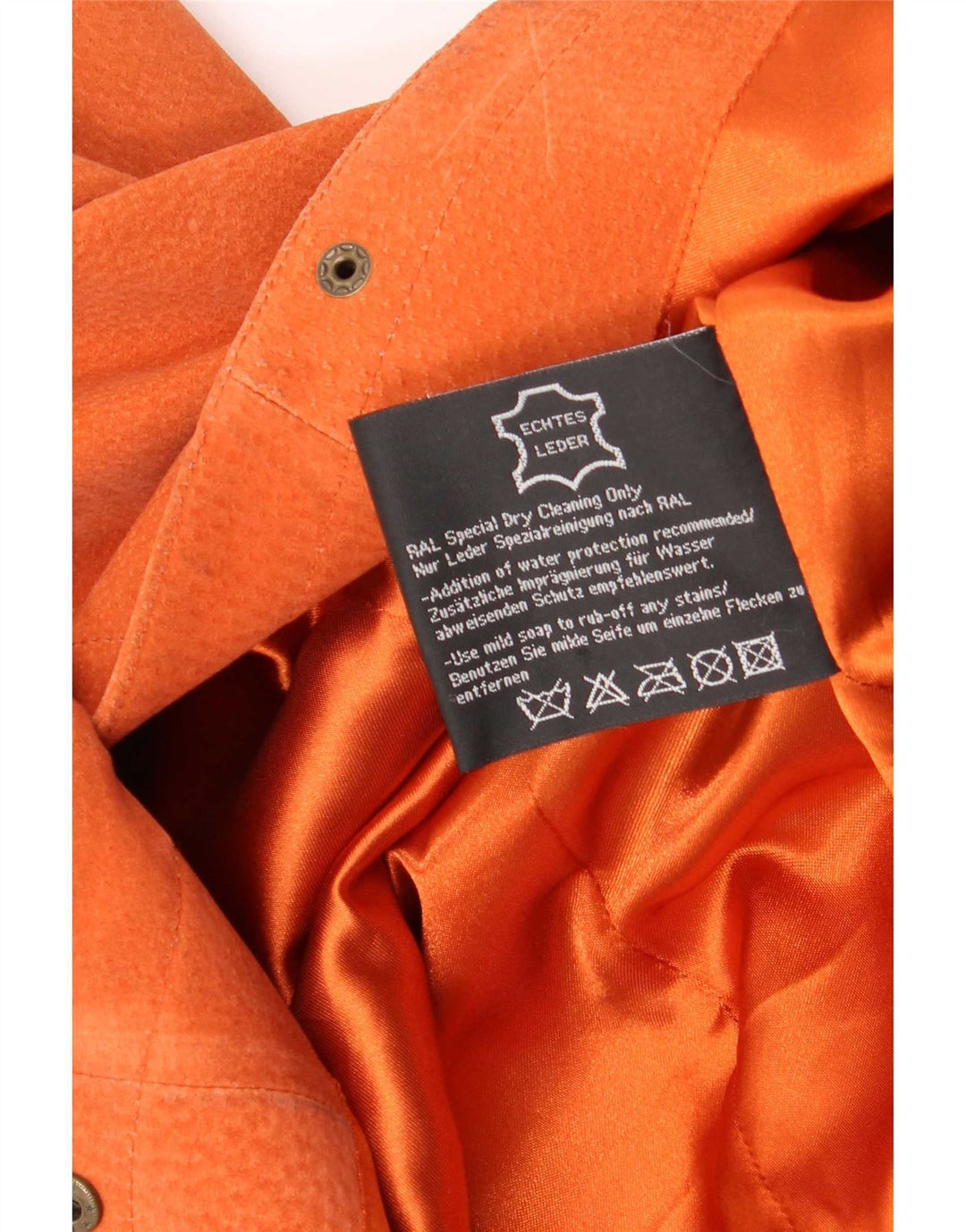Elements Chaqueta de gamuza para mujer UK 44 Cuero naranja grande