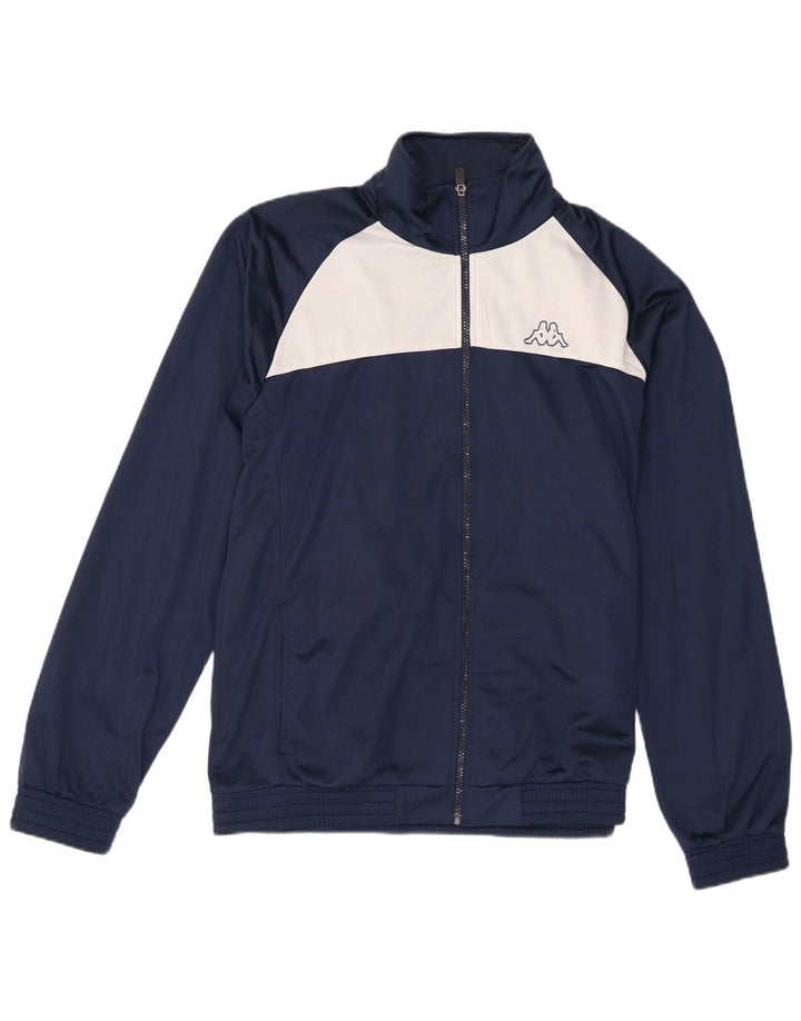 Kappa Mens Tracksuit Top Jacket XL Navy Blue Colourblock Polyester