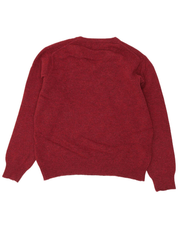 Gant Herre V-hals sweater Medium Bourgogne Flecked Lammeuld