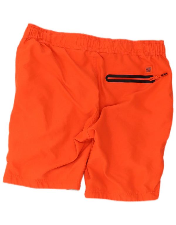 Superdry Mens Graphic Swimming Shorts XL Orange