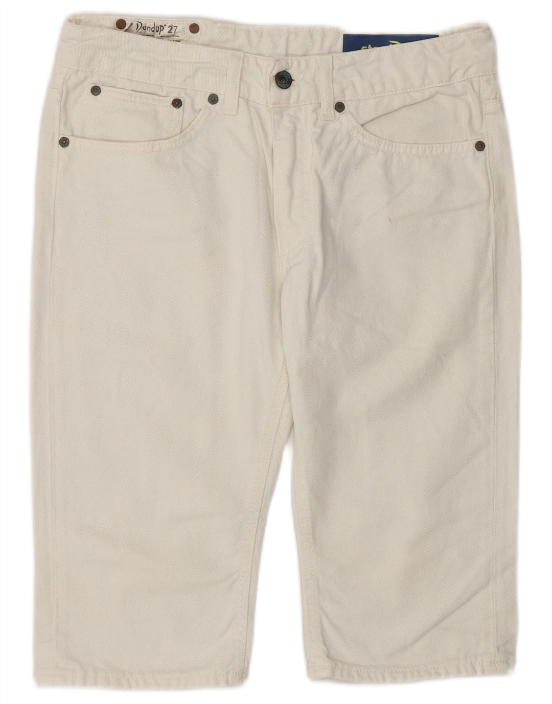 DONDUP Womens Denim Shorts W27 Small White Cotton