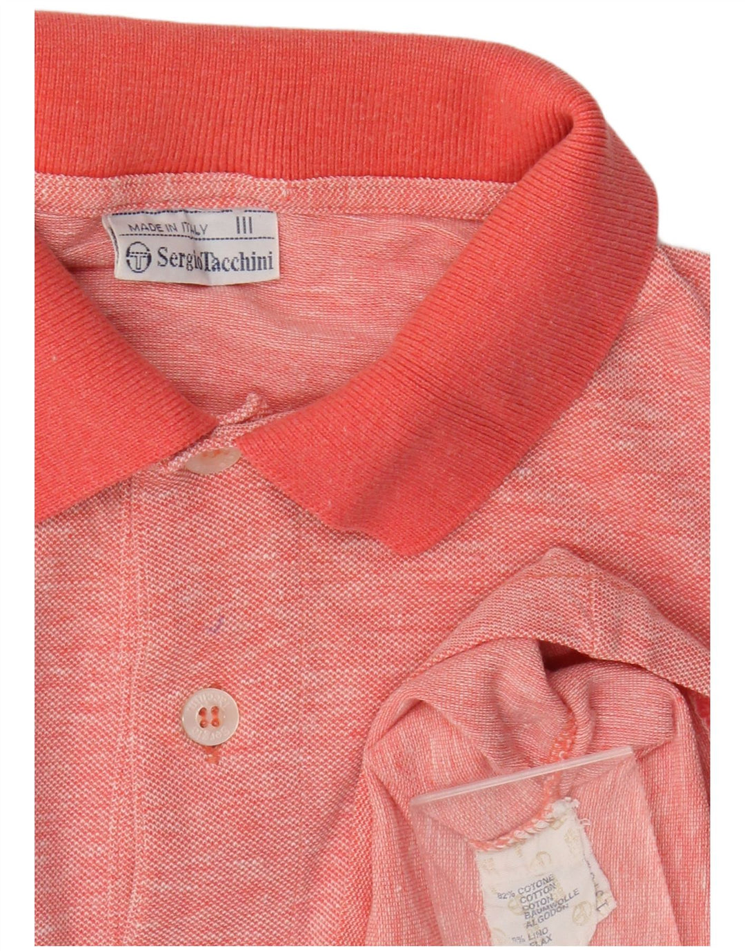 Sergio Tacchini Herren-Poloshirt aus mittelrosa Baumwolle