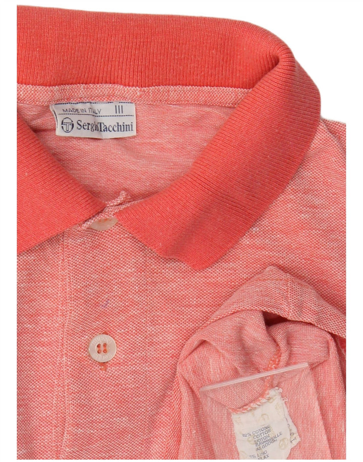 Sergio Tacchini Herren-Poloshirt aus mittelrosa Baumwolle