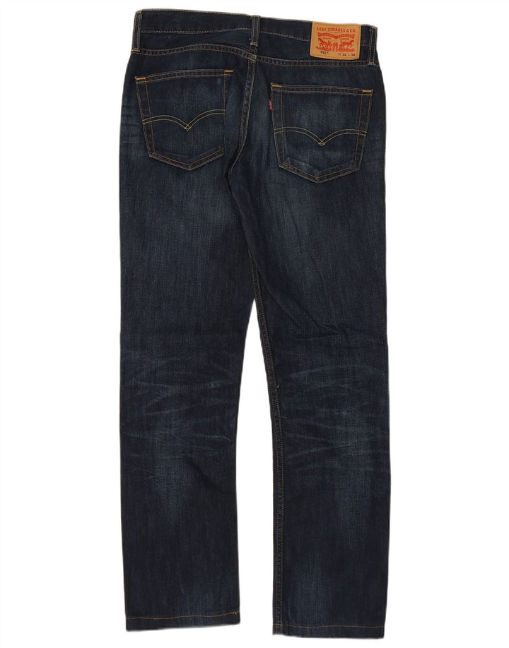 LEVI'S Mens 511 Slim Jeans W31 L29 Navy Blue Cotton