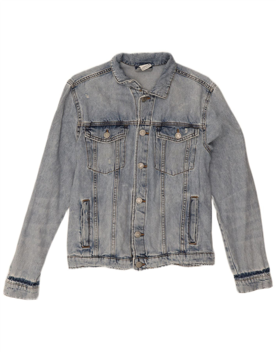 Zara Girls Denim Jacket 13-14 Years Blue Cotton