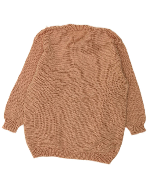 Vintage Damen Cardigan Pullover UK 18 XL Beige