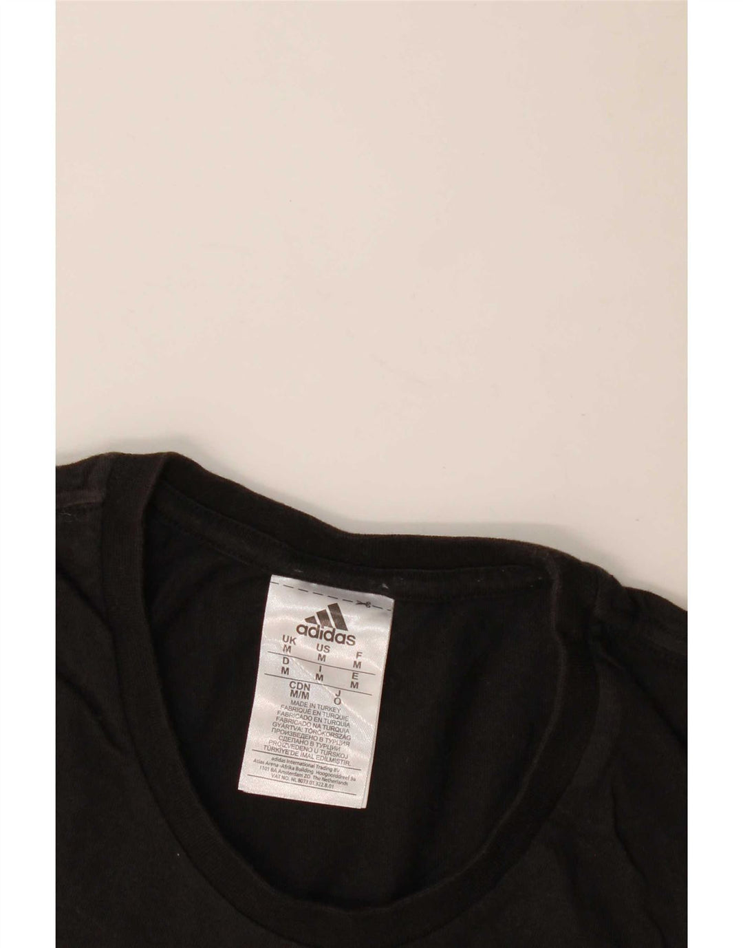 Adidas Mens Graphic T-Shirt Top Medium Black Cotton
