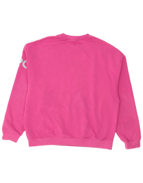 Nike Sweat-shirt surdimensionné graphique pour femme UK 10 Petit coton rose