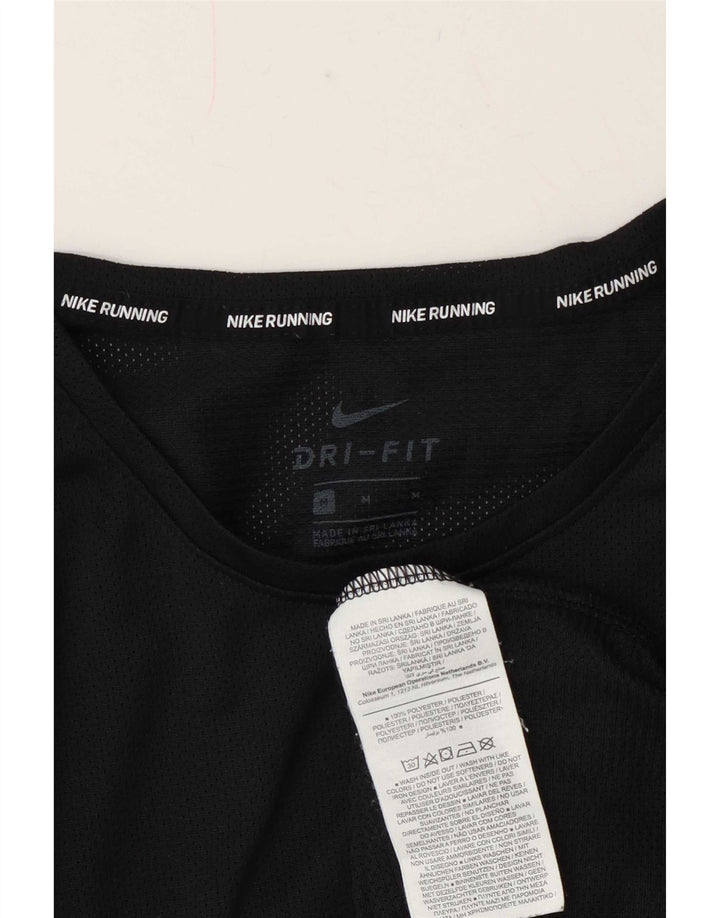 Μπλουζάκι Nike Mens Dri Fit See Through Τοπ μεσαίου μαύρου πολυεστέρα