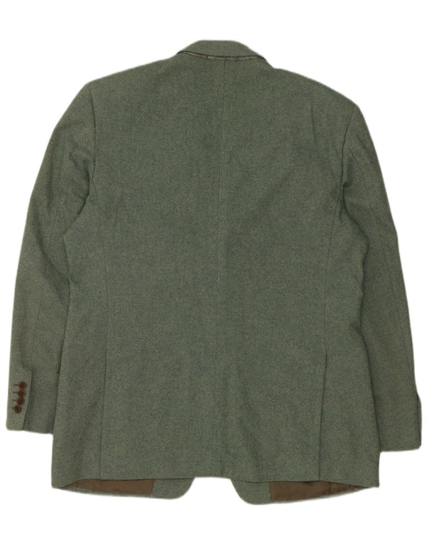 Sacou blazer pentru femei Ermenegildo Zegna cu 3 nasturi UK 42 XL Verde Cașmir