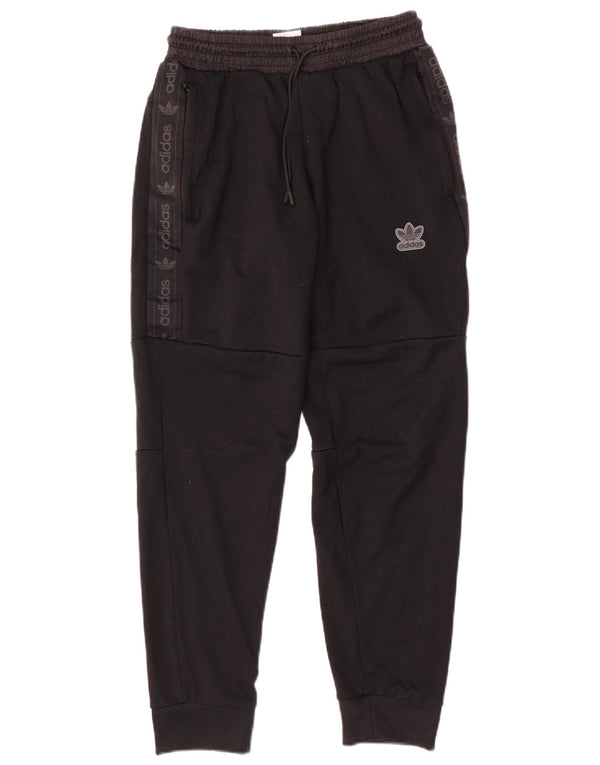 Adidas Mens Graphic Tracksuit Trousers Joggers Medium Black Polyester