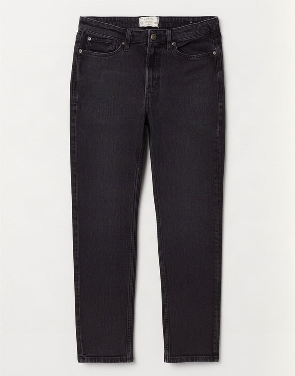 Męskie jeansy slim fit Fat Face W30 L30 Czarne bawełniane
