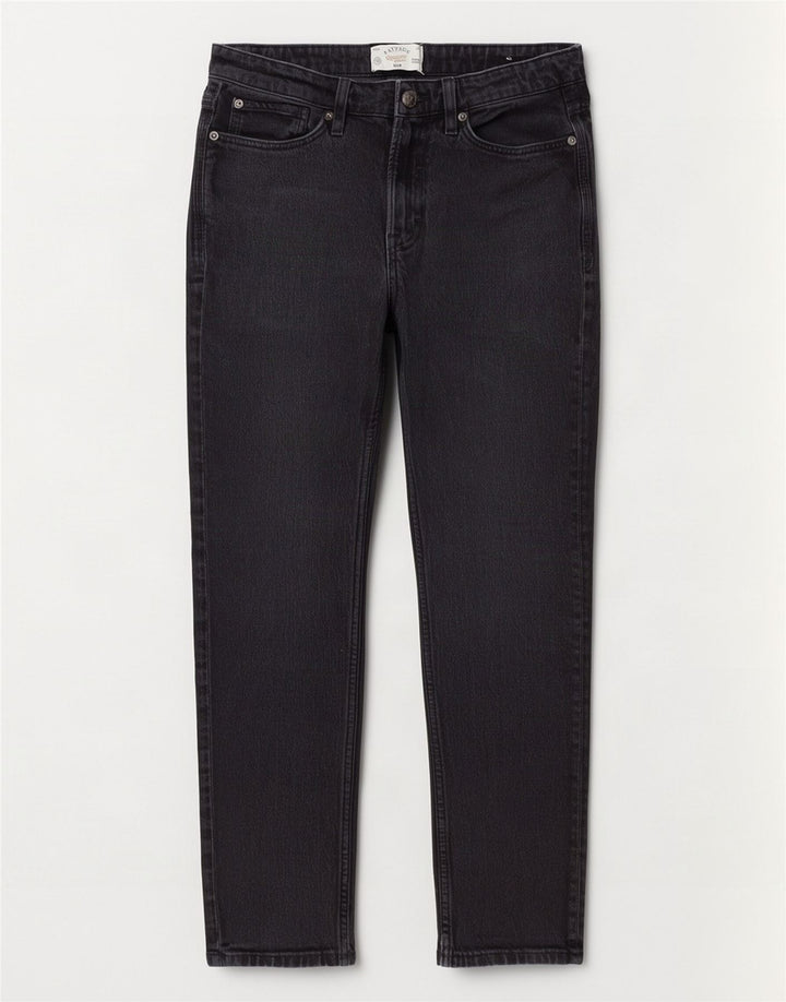 Męskie jeansy slim fit Fat Face W30 L30 Czarne bawełniane