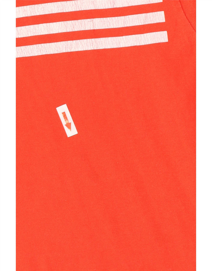 Adidas Mens Graphic T-Shirt Top Medium Red Cotton