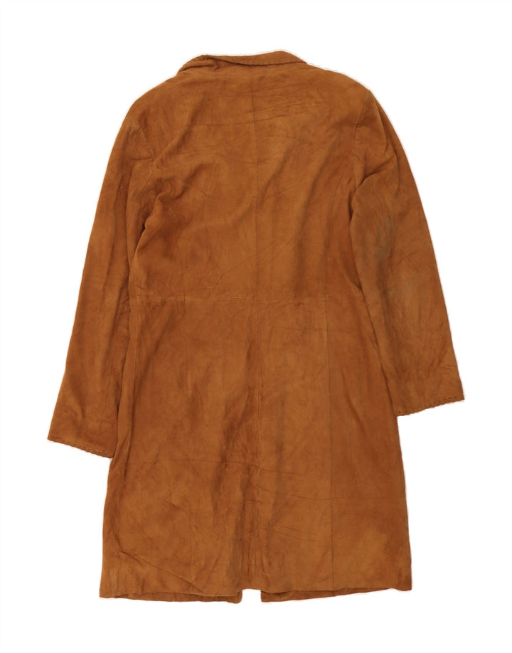 ALBA MODA Womens Suede Overcoat UK 12 Medium Brown Vintage Alba Moda and Second-Hand Alba Moda from Messina Hembry 