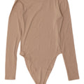 ZARA Womens Long Sleeve Bodysuit UK 8 Small Beige